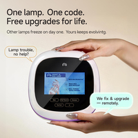Lampe à ongles professionnelle intelligente à capteur IA, 136 LED UV, séchage rapide du gel, rechargeable, écran tactile, pour manucure en salon