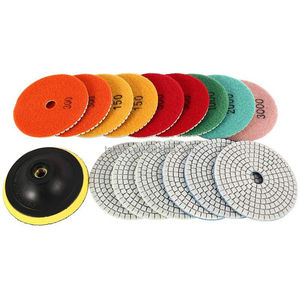 Kit lucidatrice per pietre in granito a secco/bagnato da 4 pollici con grana 50-3000 per lucidare i diamanti per <span class=keywords><strong>marmo</strong></span> pietra <span class=keywords><strong>di</strong></span> quarzo abrasiva a disco - Product Image 1