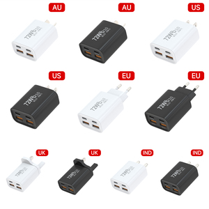 Nouveau chargeur mural USB 4 ports 72W PD3.0 à charge rapide pour ordinateur portable et téléphone portable, type C, pliable, respectueux de l'environnement, compatible US/EU/UK/AU - Product Image 2