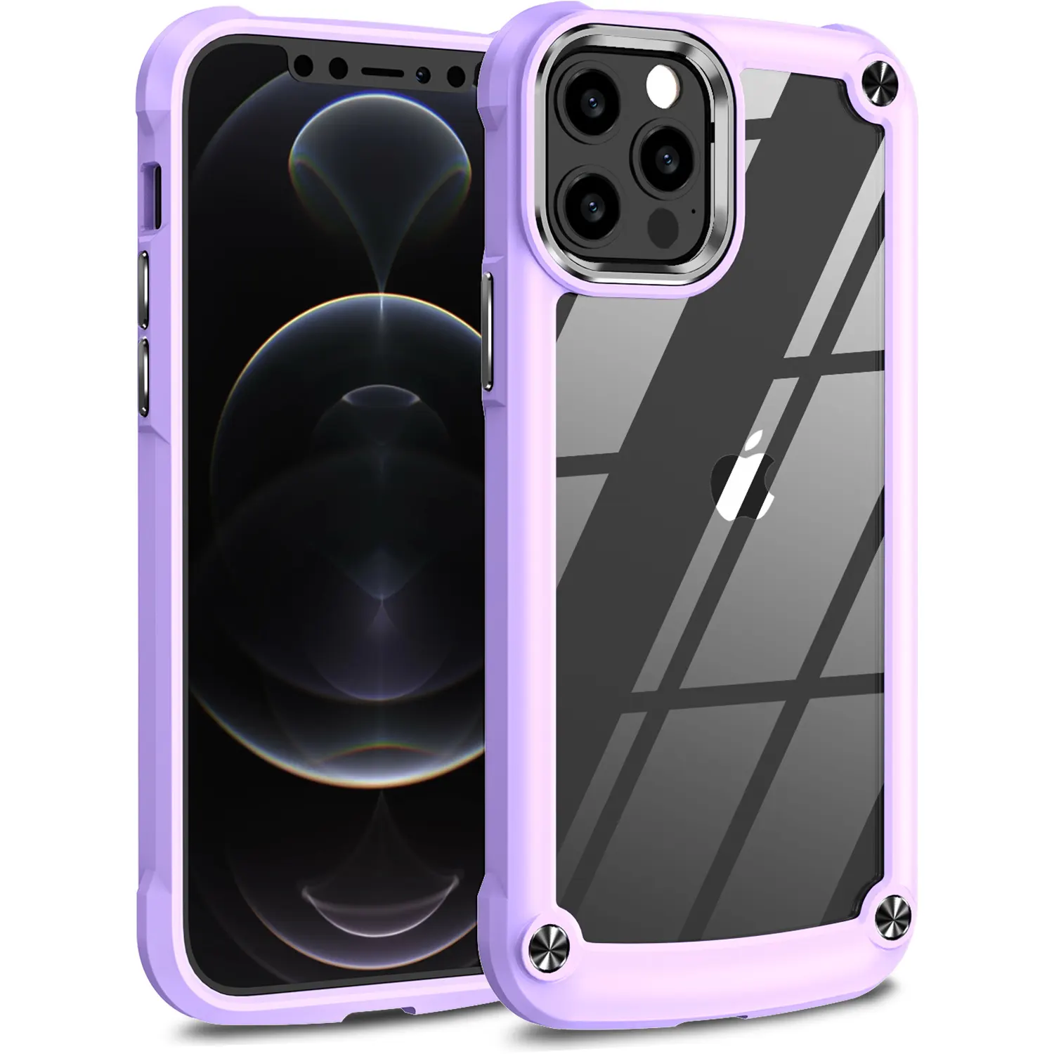 For iPhone 13 Case Military Grade Slim-fit Rugged Clear Cover Heavy Duty Protective Phone Case for Apple iPhone 13 6.1