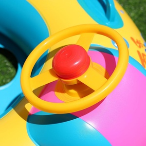 Flotador Inflable para Piscina de Bebés con Toldo Protector Solar Extraíble, Equipo de Juego Acuático para Niños Pequeños con Bomba Manual y Asa de Seguridad - Product Image 3