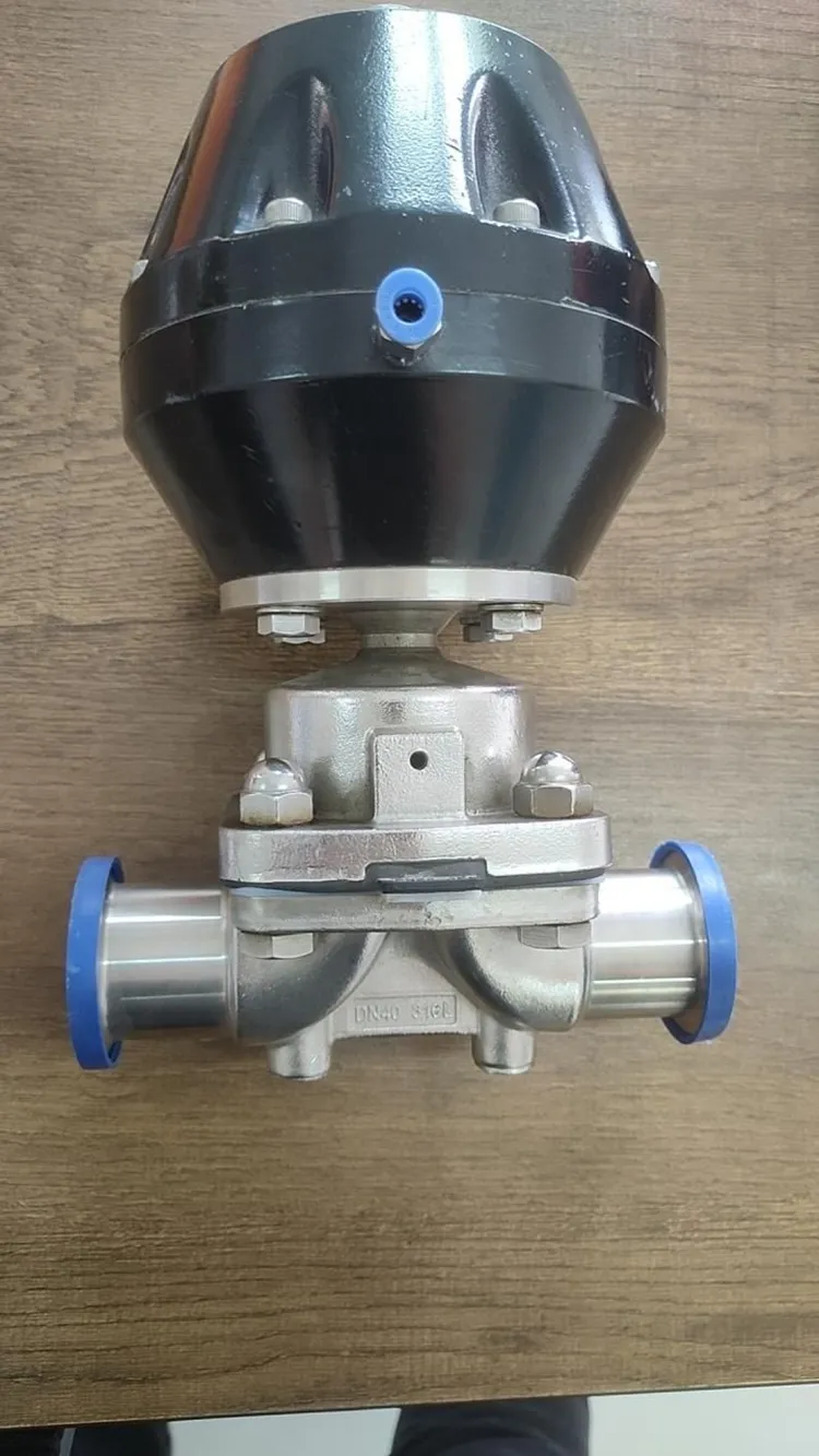 Ручной санитарный мембранный клапан из нержавеющей стали 316l санитарный прямой Пневматический зажим мембранный клапан для воды