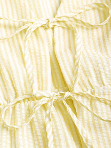 Atasan Tank Top Wanita Bergaris Kasual dengan Ikat Depan Serbaguna & Celana Panjang Longgar Kasual Set 2-Potong Fashion - Product Image 5