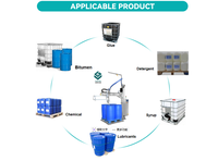 Machine de remplissage semi-automatique pour fûts IBC de grande capacité, pour détergents, pesticides, colle, lubrifiants, avec une précision de +-0,2% grâce au système Mettler Toledo