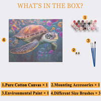 Factory Wholesale Paint by Numbers Canvas Multi Sizes Hand Made Clear Outline Magnifier Equipped Edible