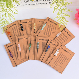 Natural Crystal Rose Quartz Chips <b>Healing</b> <b>Bracelet</b> with Cards - Product Image 5