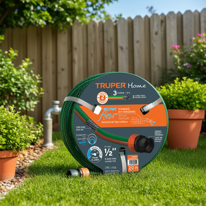 Mangueira de Jardim Reforçada Truper Home 1/2 Pol. de Diâmetro 50m de Comprimento Conexões Plásticas com Carretel para Irrigação de Jardim - Product Image 2