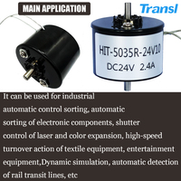 Aangepaste roterende elektromagneet DC24V 2.4A links/rechts 25 graden draaiend voor fruit sortering, rechtsom draaiende solenoïde