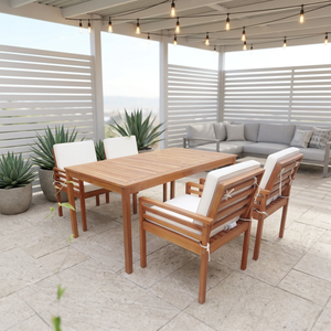 Chaise de jardin contemporaine en rotin pour l'extérieur, pliable, éco-responsable, avec structure en bois massif, idéale pour restaurant, hôtel, cuisine, cour, villa - Product Image 4