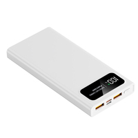Chargement super rapide 10W QC affichage LED li-polymère batterie externe 20000mah chargeur portable câbles intégrés logo personnalisé