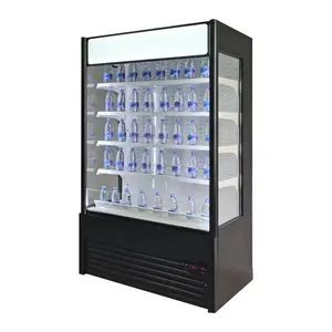 Ticari açık Chiler meyve sebze ekran soğutucu soğutma içecek vitrin açık yüz buzdolabı