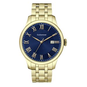 Montre en acier inoxydable personnalisée avec logo ODM OEM pour hommes, 41 mm, saphir, lumineuse, calendrier Miyota, quartz, montres 2026 - Product Image 2