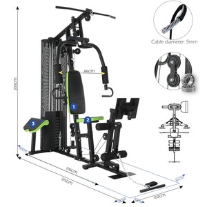 Macchina Fitness Multifunzione da Palestra per Allenamento Indoor Attrezzatura in Acciaio Stazione Esercizi Multi Palestra Macchinario per la Forza - Product Image 6