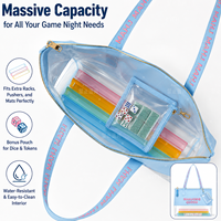 Sac de Mahjong Grande Capacité en PVC Transparent avec Pochette Supplémentaire, Fermeture Éclair Lisse, pour Tournois en Extérieur, Fabrication Personnalisée, Certifié BSCI