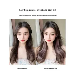วิกผมผู้หญิงย้อมสีแบบห้อยหูและ<span class=keywords><strong>ไฮ</strong></span><span class=keywords><strong>ไล</strong></span>ต์แบบไร้รอยต่อสไตล์กลุ่มผู้หญิงแฟชั่นบุคลิกภาพ - Product Image 4