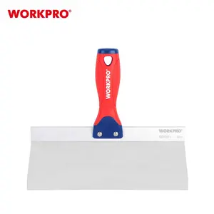WORKPRO Professional Hand Tool Soft Grip Taping Drywall Plastering Knife Big Back Putty Knife 250mm(10") Stainless Steel Plastic