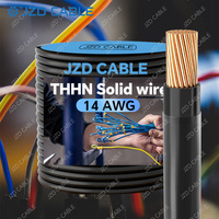 JZD UL83 600V THHN Cable 1/0 6/8/10/12/14AWG Conductor de cobre PVC aislado Nylon chaqueta Cable eléctrico y Cable