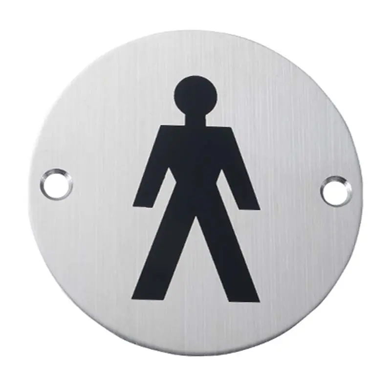Plaque ronde en acier inoxydable Wc Salle de bain Toilettes pour hommes