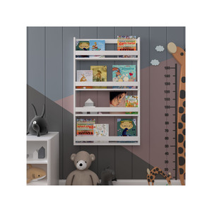 Asra Trend ÇR-01 Libreria da Parete per Bambini | 60x120x10 cm 100% MDFLAM Mensola per Libri a 4 Ripiani - Product Image 1