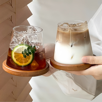 Mug à café en verre borosilicate de haute qualité, design moderne, résistant aux hautes températures, isolé, réutilisable, transparent, sans BPA, compatible micro-ondes