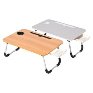 Màu trắng Gỗ giường Khay bảng với gấp chân ăn sáng trên giường cho TV Bảng Máy tính xách tay máy tính ăn snack khay - Product Image 1