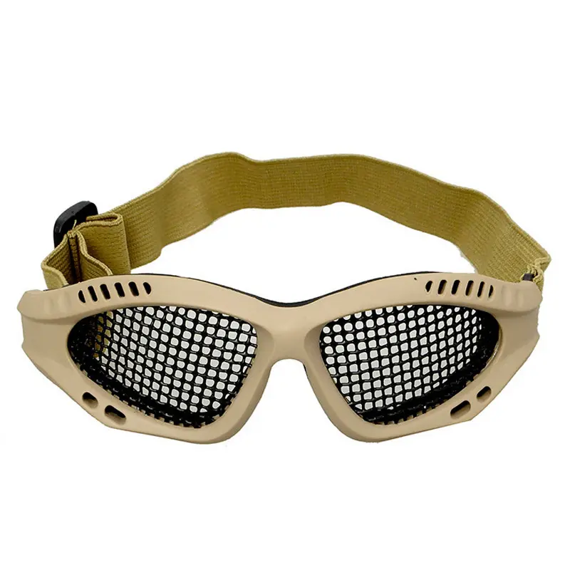 คุณภาพสูงปรับกองทัพCSเกมแว่นตาProfessionalป้องกันความปลอดภัยเลนส์กลางแจ้งAirsoftแว่นตาตาข่ายโลหะ