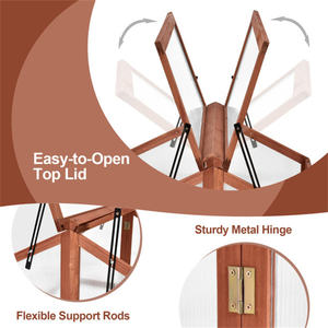 Serre moderne Db 35,5 x 31,5 x 23 cm, structure en bois, montage facile, pour la culture des plantes et l'utilisation en jardin. - Product Image 4