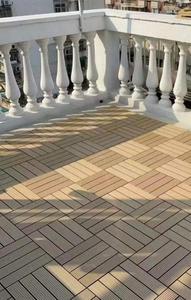 Dalles de <span class=keywords><strong>terrasse</strong></span> extérieures en WPC, imitation <span class=keywords><strong>béton</strong></span>, emboîtables, en plastique et bois, pour jardin - Product Image 5