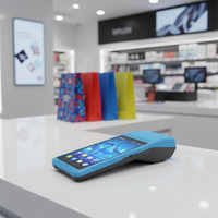 Terminal de point de vente POS-6100 avec écran tactile portable Android de 5,5 pouces, imprimante thermique 58 mm intégrée, lecteur NFC/RFID/1D/2D