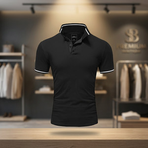 Premium Custom 180GSM Men's Golf <b>Polo</b> <b>Shirt</b> 100% Polyester Breathable Quick Dry Embroidered Logo Performance Wear - Product Image 1
