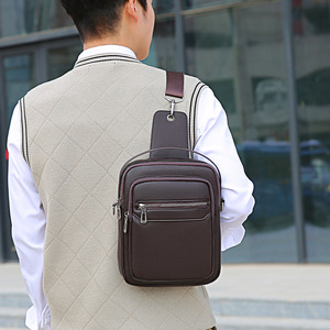 Sac messager vintage en cuir PU imperméable de haute qualité pour hommes, série professionnelle, vente en gros - Product Image 3