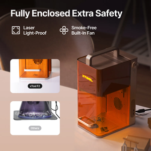 XTool F2 Graveur Laser IR Double 5W 15W Portable Type Portique pour Acrylique Profondeur <span class=keywords><strong>de</strong></span> Gravure 1-5mm Zone <span class=keywords><strong>de</strong></span> Travail 100mm x 100mm Garantie 1 An - Product Image 2