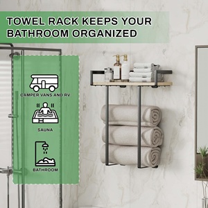 Hotel casero montado en la <span class=keywords><strong>pared</strong></span> jabón de baño champú ducha Caddy baño toalla almacenamiento estante organizador Kit estantería unidades para Baño - Product Image 3