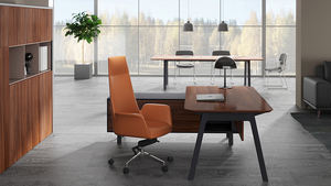 Mobilier de bureau Moderne de luxe Vente Grande Taille Brun taupe Directeur Général Cuir PU Président Best Executive - Product Image 6