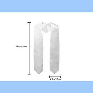 Écharpe de remise de diplôme vierge pour sublimation, personnalisable, vente en gros, pour les cérémonies de remise de diplôme du lycée et de l'université - Product Image 3