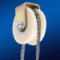 Poulie à gorge en U avec roulement en plastique pour rail, rouleau de glissement pour rail tubulaire circulaire