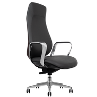 Chaise pivotante contemporaine, hauteur réglable, design luxueux, ergonomique, en cuir véritable, chaise de bureau confortable pour cadres