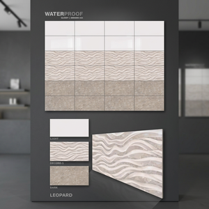 Azulejo de Porcelana Ondulado Superbrillante de 12x24 30x60cm 300x600mm, Superficie Pulida para Decoración de Paredes de Cocina, Azulejos de Cerámica, Azulejos de PVC para Pared - Product Image 6