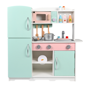 2026年最新リアルなキッチンコンロと冷蔵庫のおもちゃセット、想像力豊かで創造的な遊びを促す木製子供用おもちゃ - Product Image 6