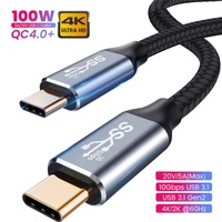 100W 5A Aufladen USB C Verlängerung kabel 3m 0,5 m 4K 60Hz E Mark Typ C 3.1 Gen2 10 Gbit/s Nylon geflochtenes Kabel HD-TV-Projektions kabel