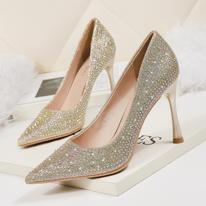 Diamant Perle Scarpe Donna <span class=keywords><strong>Tacco</strong></span> Alto Talons de mariage de luxe en strass pour chaussures de mariée - Product Image 2