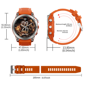 Montre connectée Fashion AW45 FitCloudPro avec bracelet <span class=keywords><strong>orange</strong></span>, lampe de poche, appels Bluetooth, moniteur de fréquence cardiaque, moniteur d'oxygène sanguin, bracelet de sport 2025 - Product Image 6