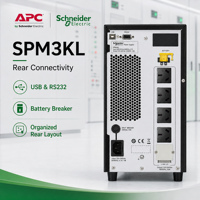 UPS Monofásico en Línea APC SPM3KL para Respaldo de Equipos de Red y Servidores de Computación con Batería de Plomo-Ácido 3KVA/2700W