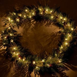Factory <b>Christmas</b> Red Fruit Vine Eco-Friendly Luxury LED 180cm/2.7m Pre-Lit <b>Garland</b> <b>Christmas</b> Decorations - Product Image 4