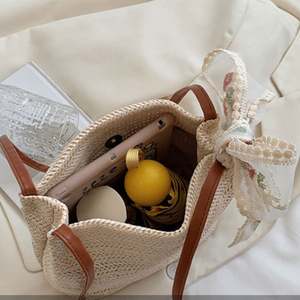 Bolsos de Paja con Logotipo Personalizado de Moda al por Mayor 2023, Bolsos de Playa de Verano, Bolso de Playa de Ratán para Mujer - Product Image 2