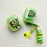 Étui de protection créatif drôle de conception de grenouille souriante Applefor pour AirPods Pro 2 1 3 4 génération étui pour casque Bluetooth sans fil