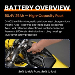Vélo électrique tout-terrain <span class=keywords><strong>Youfeng</strong></span> Premium à absorption complète des chocs, batterie double LG 50,4 V, autonomie de 31 miles pour les voyages sur route et en montagne - Product Image 2