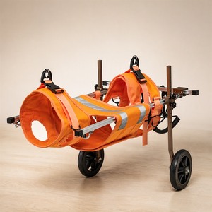 Chariot de rééducation à deux roues pour animaux de compagnie, harnais de soutien des membres arrière pour grands chiens, en alliage d'aluminium - Product Image 2