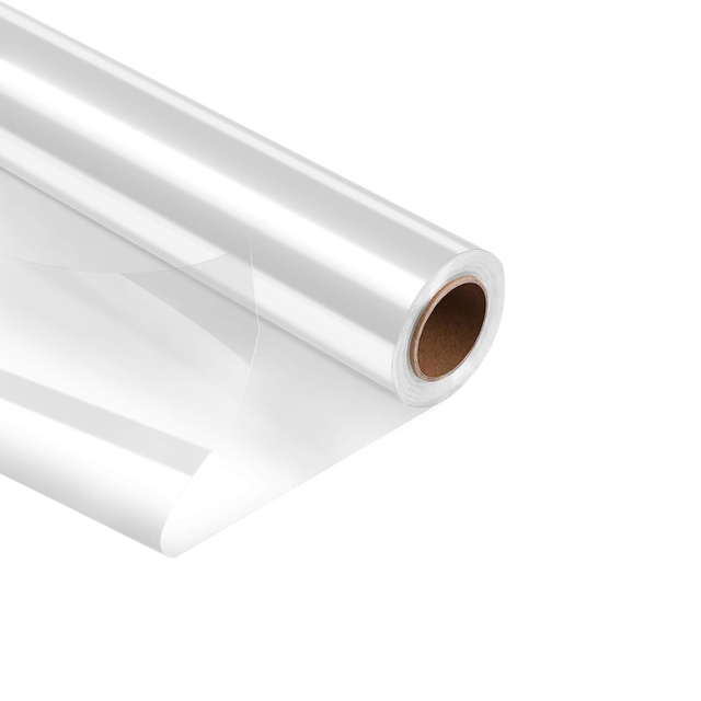 Clear Long 16 in X 100 Ft Cellophane Wrap Roll Plastic Wrapping Paper for Baskets Gifts Flowers