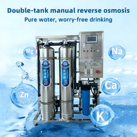 Sistema de Tratamiento de Agua por Ósmosis Inversa Industrial Pequeño de 250L/H, Purificador de Agua de Acero Inoxidable, Equipo de Filtración de Agua